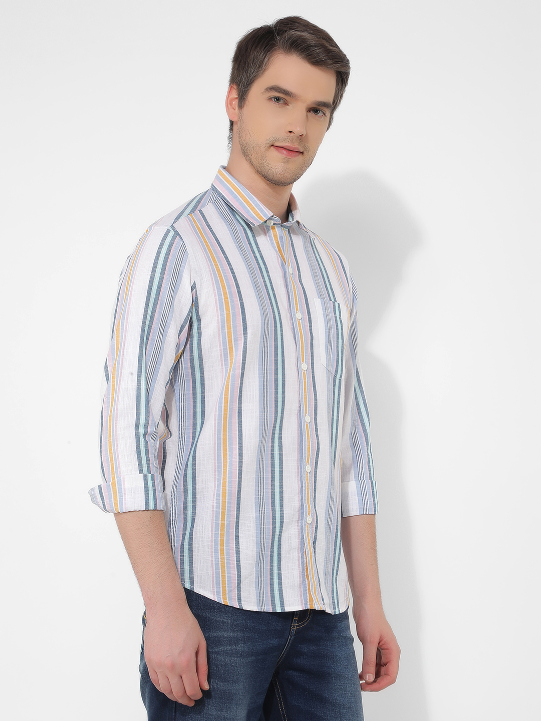 Numero Uno Men Striped Multicolor Shirt